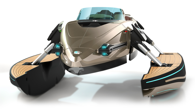 Illustration for article titled I Could Watch This Elegant Shape-Shifting Watercraft Transform All Day